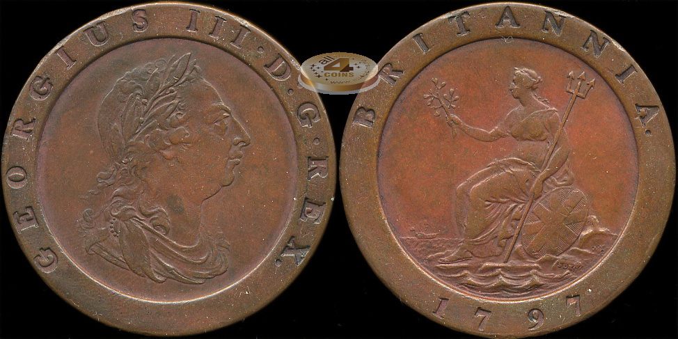 Великобритания. 2 пенса. 1797 (aXF)
