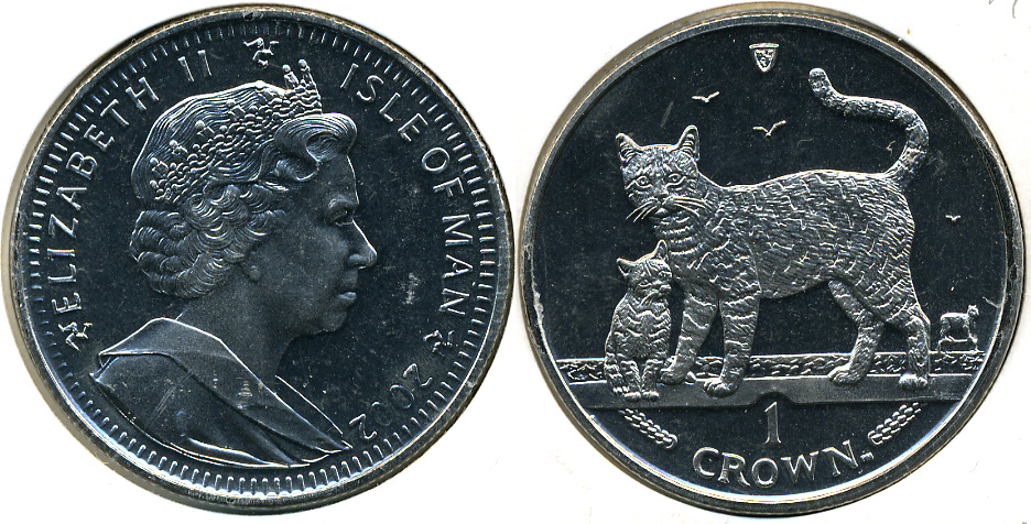 Остров Мэн. 1 крона. 2002 (Unc)