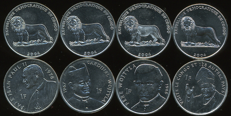Конго. Набор №1 (4 монеты) 2004