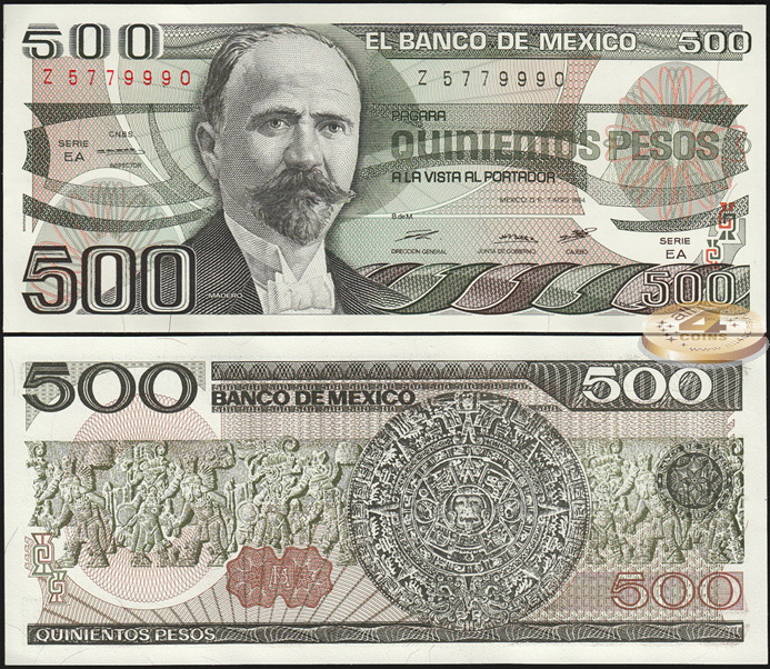 Мексика. 500 песо (Unc) 1984