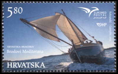 Хорватия. 2015. Корабли Средиземного моря (Почтовая марка. MNH OG)