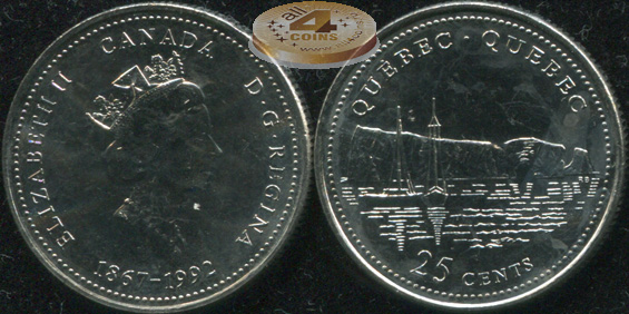 Канада. 25 центов. 1992 (Unc)