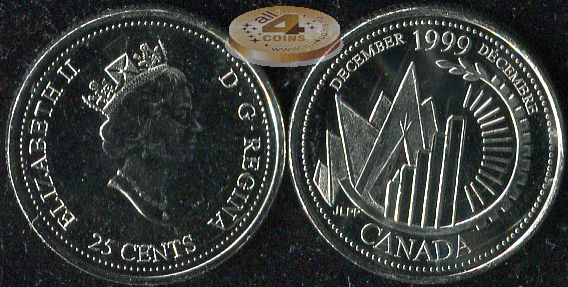 Канада. 25 центов. 1999 (Unc)
