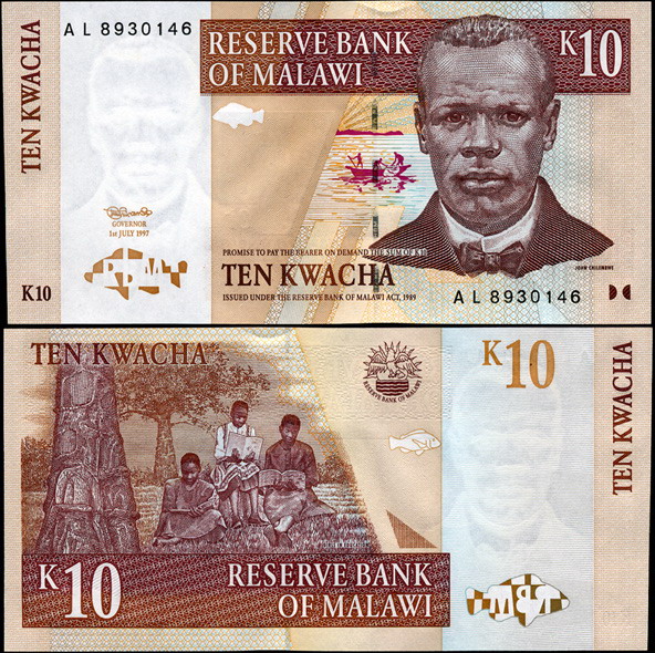 Малави. 10 квача (Unc) 1997