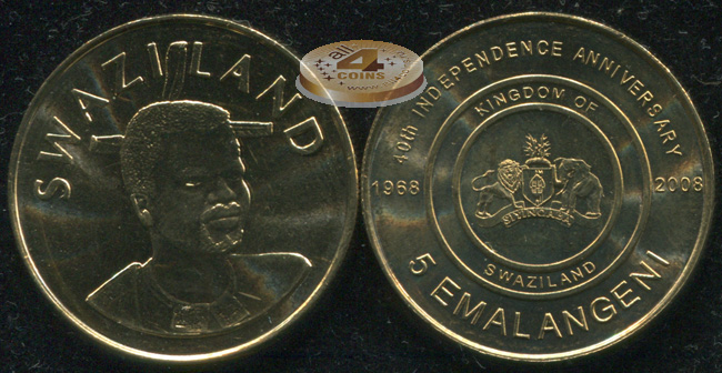 Свазиленд. 5 емалангени. 2008 (Unc)