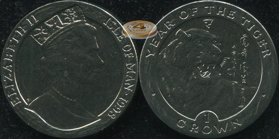 Остров Мэн. 1 крона. 1998 (Unc)