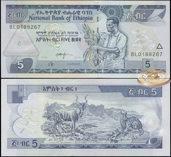 Эфиопия. 5 быр (Unc) 2013