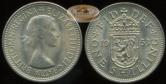Великобритания. 1 шиллинг. 1953 (Unc)