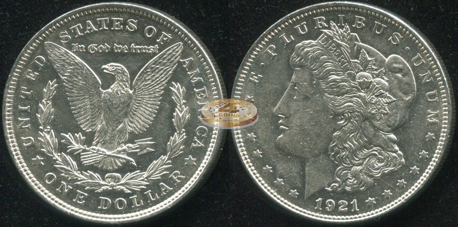 США. 1 доллар. 1921 (Unc. Серебро)