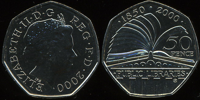 Великобритания. 50 пенсов. 2000 (Unc)