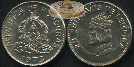 Гондурас. 20 центаво. 1973 (Unc)