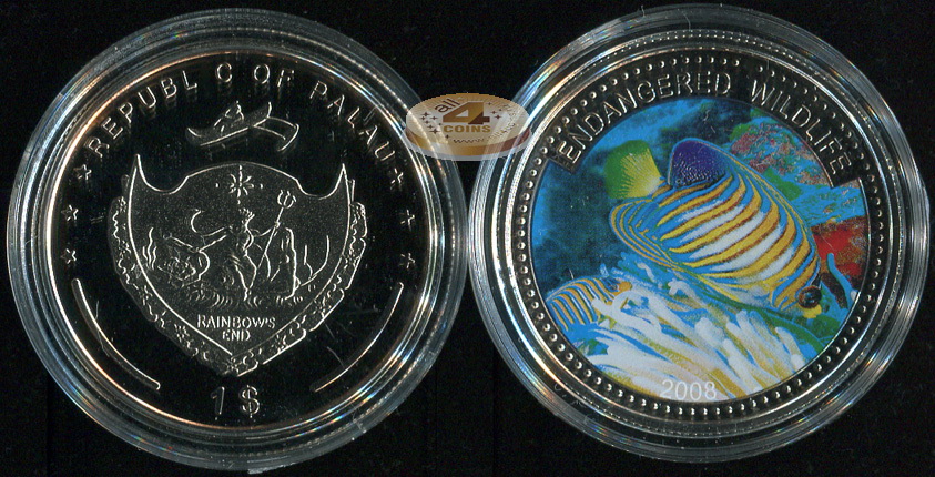 Палау. 1 доллар. 2008 (Proof. Эмаль)