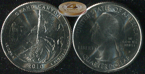 США. Квотер [25 центов]. 2010.D (Unc) Grand Canyon
