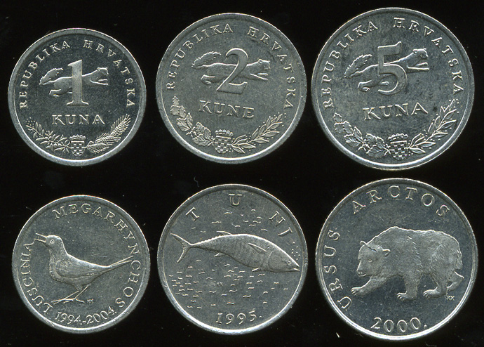 Хорватия. Набор №2 (3 монеты) 1993-2003