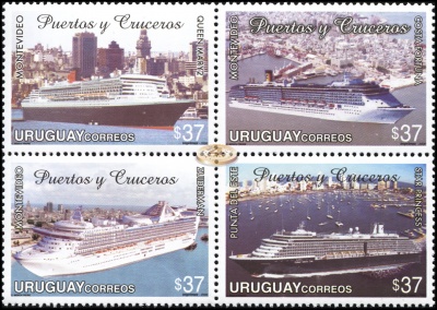Уругвай. 2006. Круизные лайнеры 2006 (Квартблок. MNH OG)