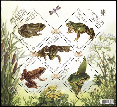 Украина. 2011. Земноводные Украины (Блок. MNH OG)