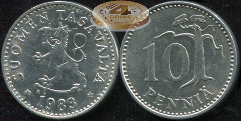Финляндия. 10 пенни. 1983.K (Unc)