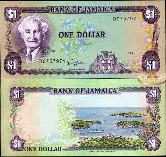 Ямайка. 1 доллар (Unc) 1989