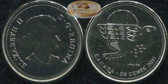Канада. 25 центов. 2011 (Unc)