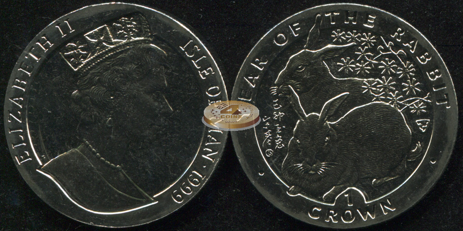 Остров Мэн. 1 крона. 1999 (Unc)