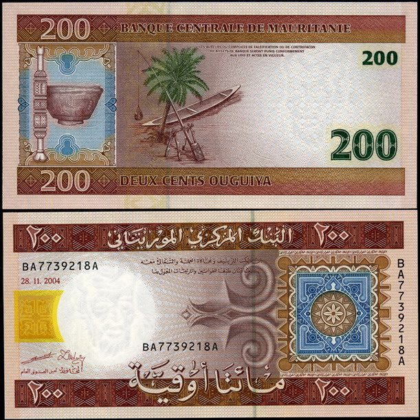 Мавритания. 200 угий (Unc) 2004