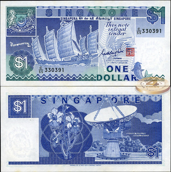 Сингапур. 1 доллар (Unc) 1987