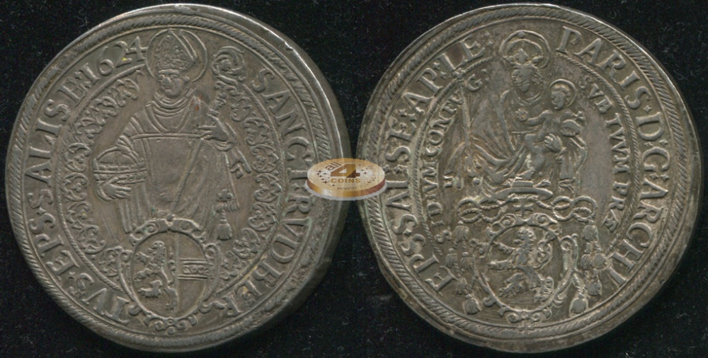 Австрия (Зальцбург). Талер. 1624 (aXF. Серебро)