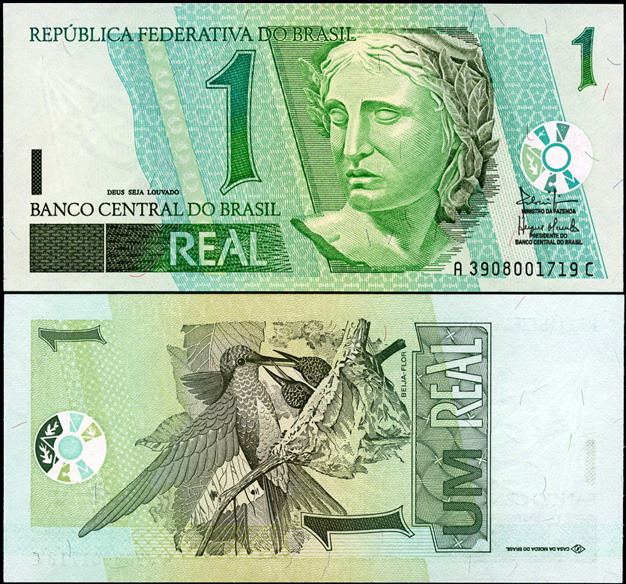 Бразилия. 1 реал (Unc) 2003