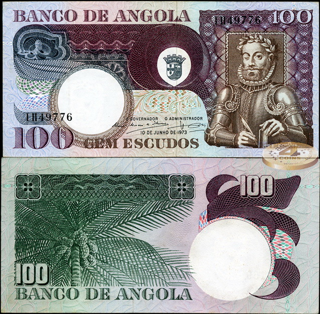 Ангола. 100 эскудо (aUnc+) 1973