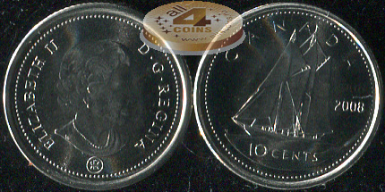 Канада. 10 центов. 2008 (Unc)