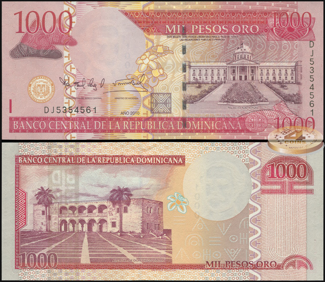 Доминиканская республика. 1000 песо (Unc) 2010