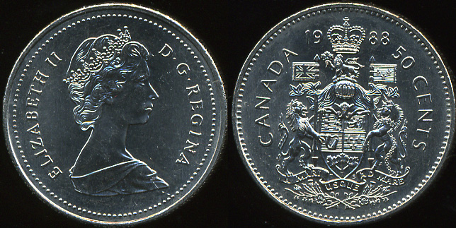 Канада. 50 центов. 1988 (Unc)