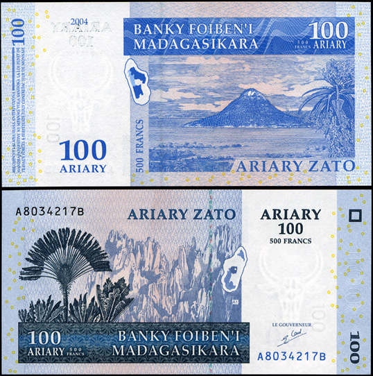 Мадагаскар. 100 ариари (Unc) 2004
