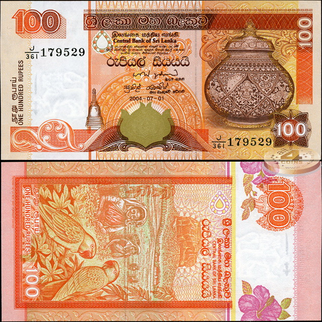 Шри Ланка. 100 рупий (Unc) 2004