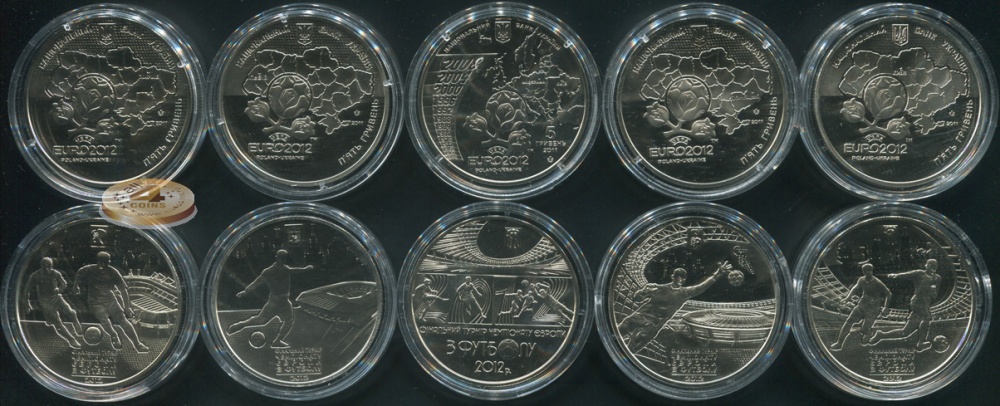 Украина. Набор №1 (5 монет. Proof) 2012