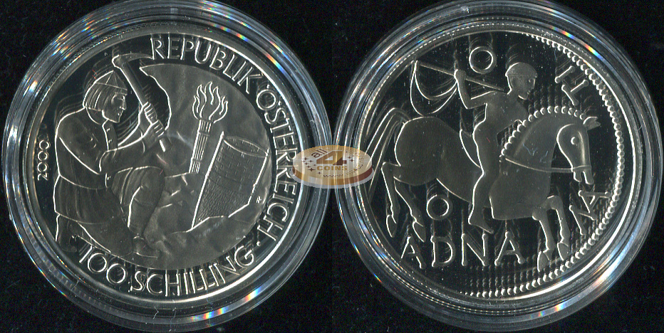 Австрия. 100 шиллингов. 2000 (Proof. Серебро)