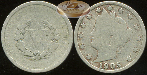 США. 5 центов. 1905 (G)