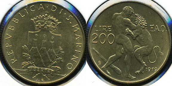 Сан-Марино. 200 лир. 1979 (Unc)