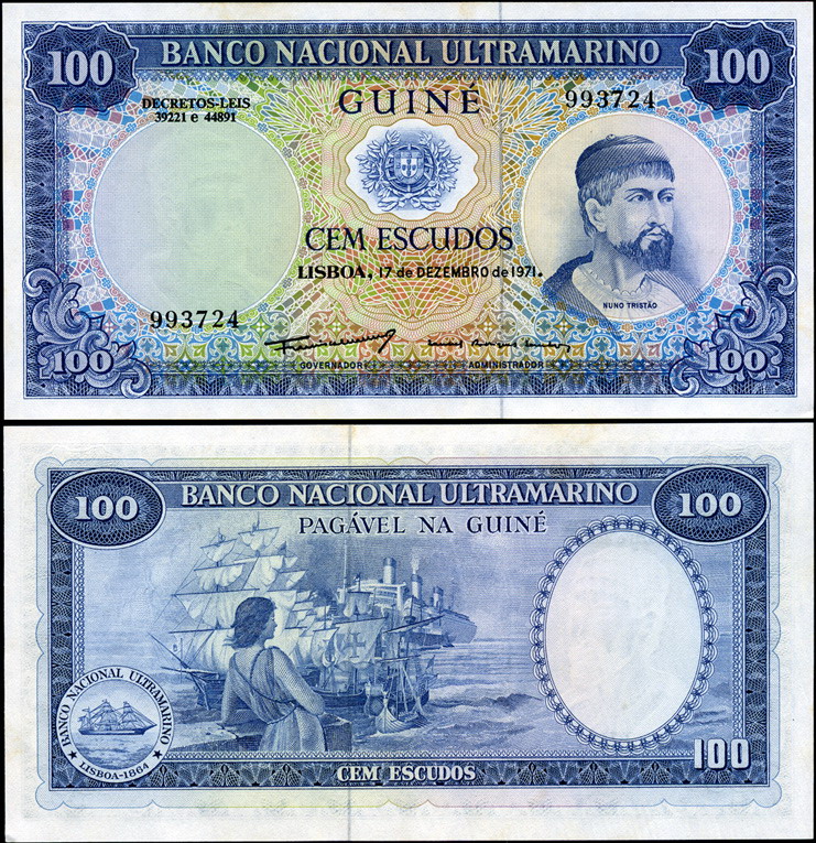 Португальская Гвинея. 100 эскудо (Unc) 1971