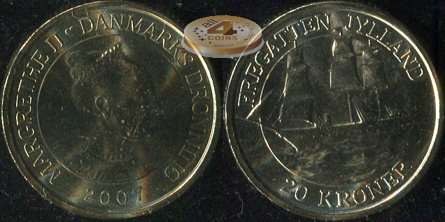 Дания. 20 крон. 2007 (Unc)