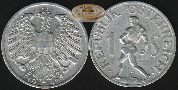 Австрия. 1 шиллинг. 1947 (aXF)