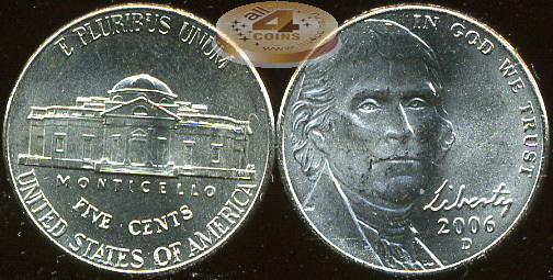 США. 5 центов. 2006.D (Unc)