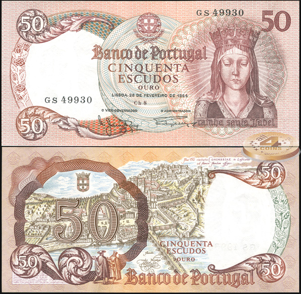 Португалия. 50 эскудо (Unc) 1964