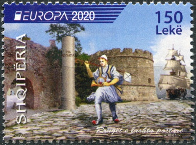 Албания. 2020. Древние почтовые маршруты (Почтовая марка. MNH OG)