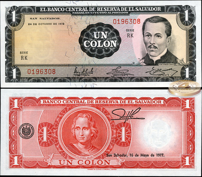 Сальвадор. 1 колон (Unc) 1977
