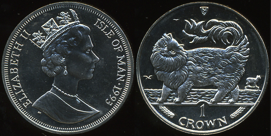 Остров Мэн. 1 крона. 1993 (Unc)
