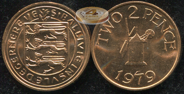 Гернси. 2 пенса. 1979 (Unc)