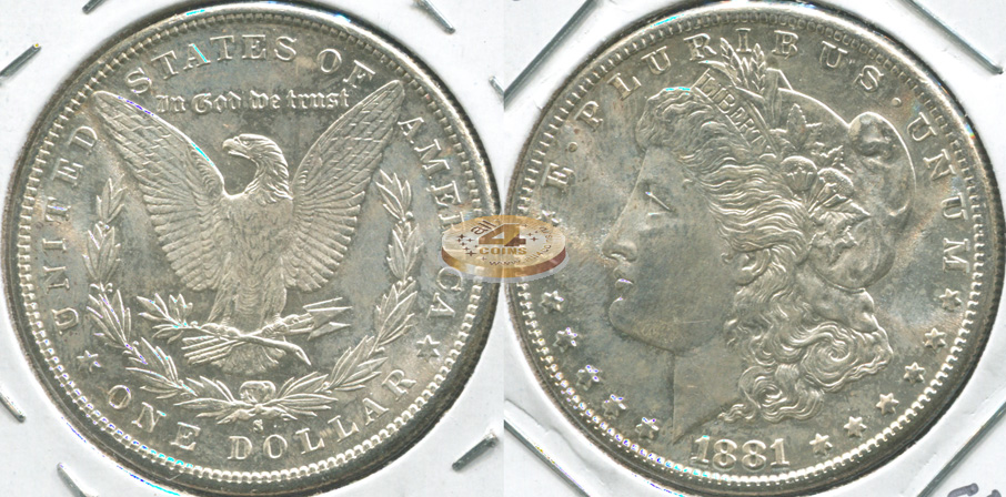 США. 1 доллар. 1881.S (Unc. Серебро)