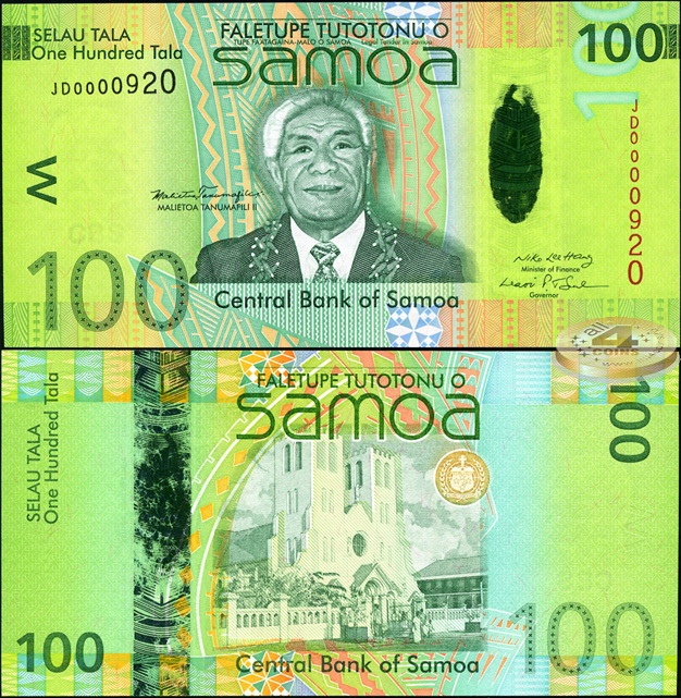 Самоа. 100 тала (Unc) 2008