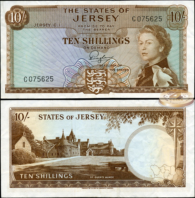 Джерси. 10 шиллингов (aXF) 1963